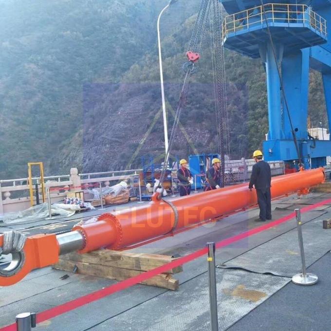 जलविद्युत संयंत्र बांध गेट हाइड्रोलिक सिलेंडर कार्बन स्टील सामग्री 3